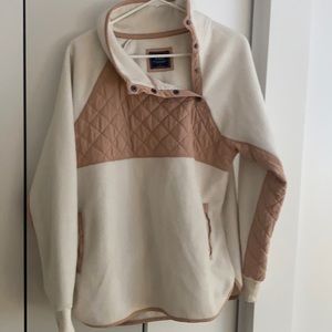 Abercrombie asymmetrical snap-up fleece, size Large.